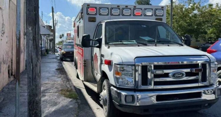 Auxilian motociclista Morelos en Matamoros