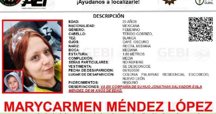 Buscan madre hijo Escobedo