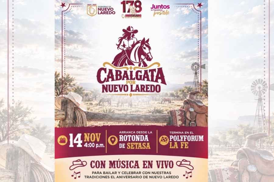Cabalgata por Nuevo Laredo familias