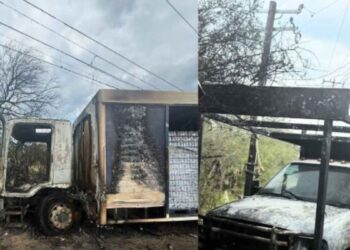 Camión repartidor incendia Apodaca