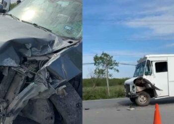 Camioneta choca en Sendero Nacional