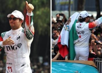 Checo Pérez en Paseo de la Reforma
