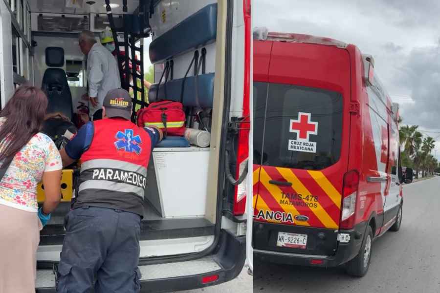 Choque motociclista herido Matamoros (1)