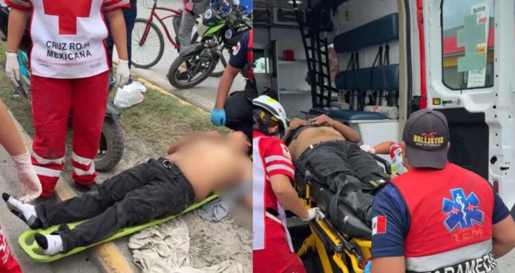 Choque motociclista herido Matamoros