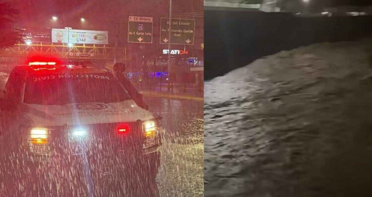 Lluvias Cierres viales en Monterrey