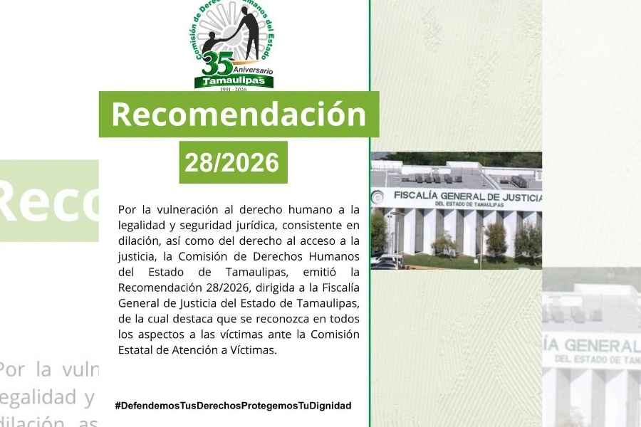 Codhet recomendación Fiscalía de Tamaulipas
