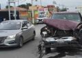 Conductor choque múltiple Nuevo Laredo