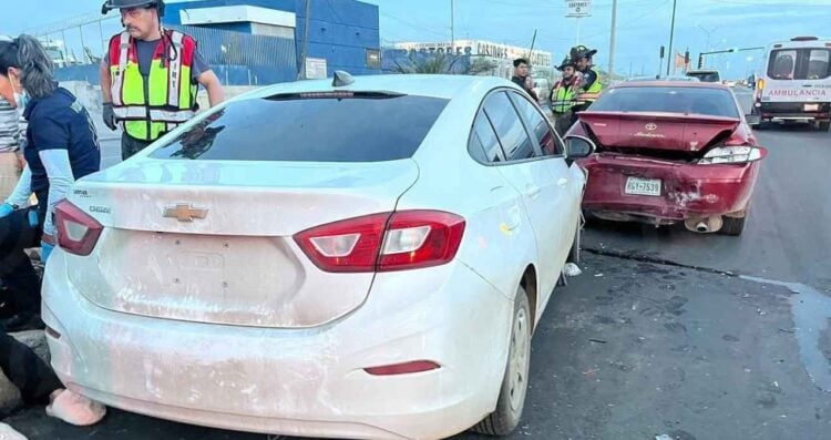Conductora dormida choque Nuevo Laredo