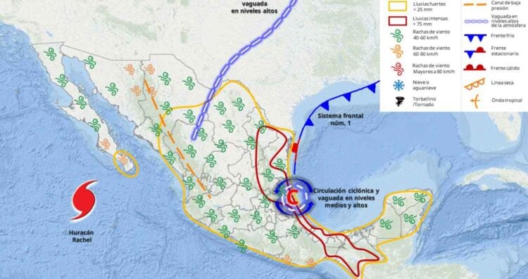 Frente lluvias domingo