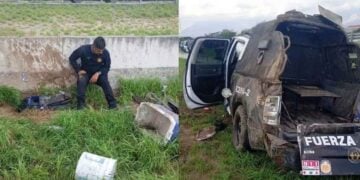 Fuerza Civil volcar en Escobedo