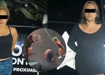Hombre es golpeado mujeres en Monterrey