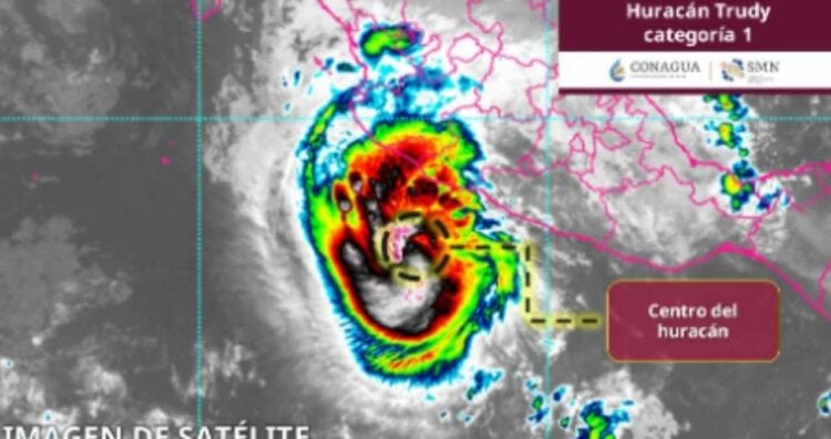 Huracán 'Trudy' lluvias torrenciales