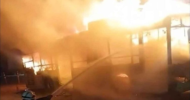 Incendio camión Juárez