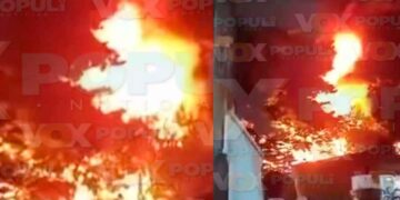 Incendio carpintería bar Tampico