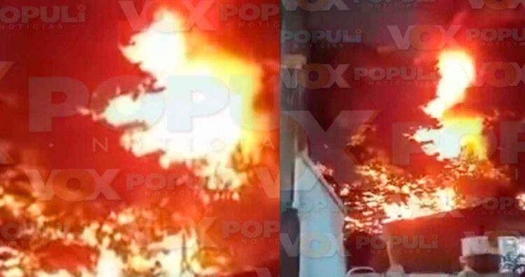 Incendio carpintería bar Tampico