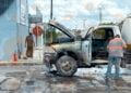 Incendio de pipa de gas en Reynosa