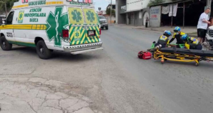 Matamoros motociclista choque lesionado