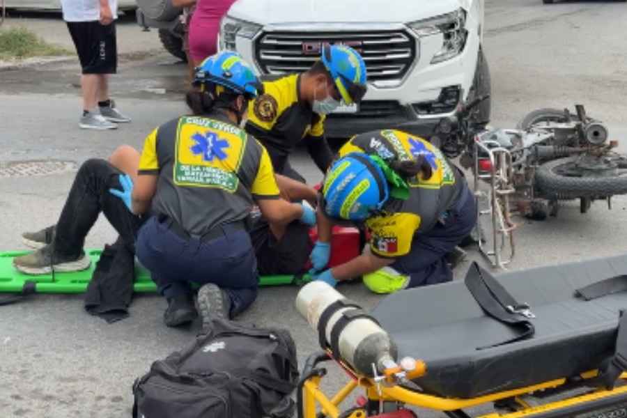 Matamoros motociclista choque lesionado (1)