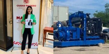 Mayra Ojeda motobomba Madero