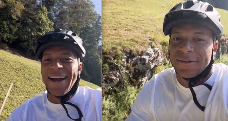 Mbappé en bici tras lesión