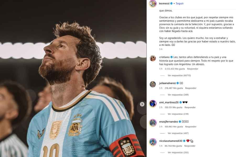 Messi Cristiano Ronaldo palabras