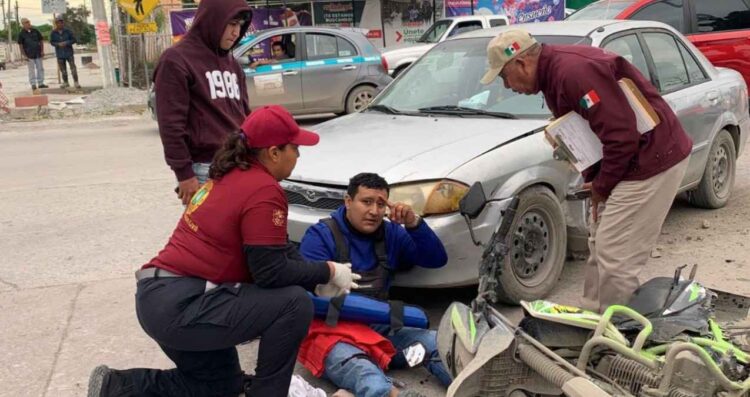 Motociclista accidente vial El Mante