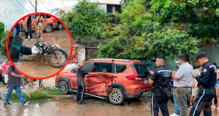 Motociclista hospitalizado accidente Tampico