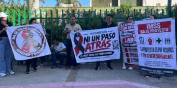 Personal IMSS protesta Matamoros