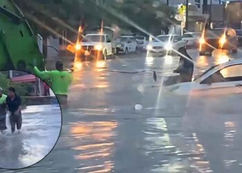 Recolectores de basura lluvias en Monterrey