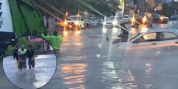 Recolectores de basura lluvias en Monterrey