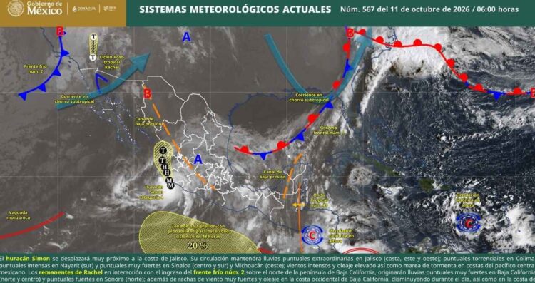 Temperaturas estados México Hoy
