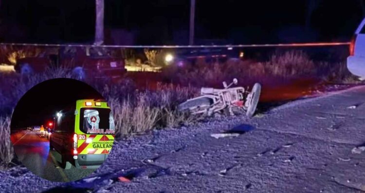 accidente en Galeana motociclista
