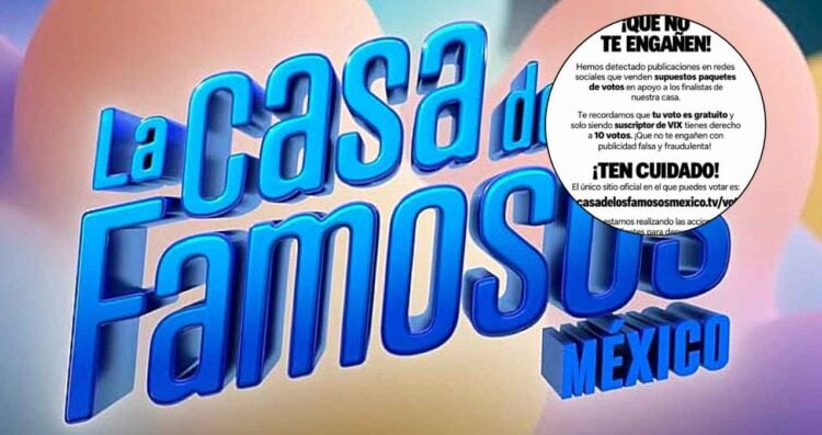 ¿Cuál fue el aviso que lanzó la página oficial de La Casa de los Famosos México?