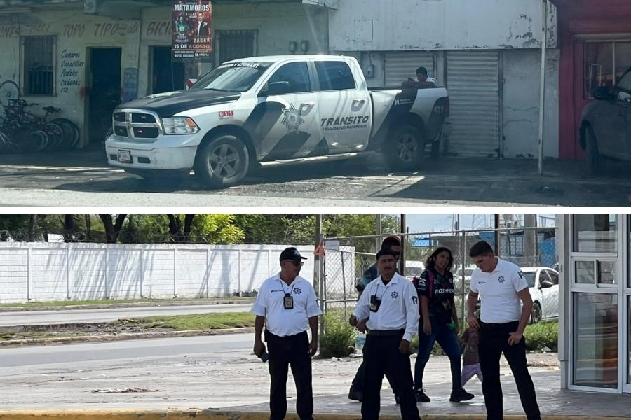calles inundadas por lluvias en Matamoros