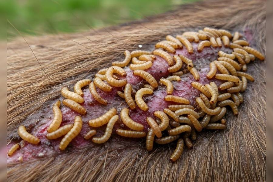 casos de gusano barrenador en humanos