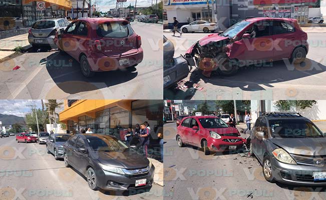 choca vehículos estacionados en Ciudad Victoria