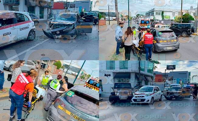 choque múltiple en Tampico Tamaulipas