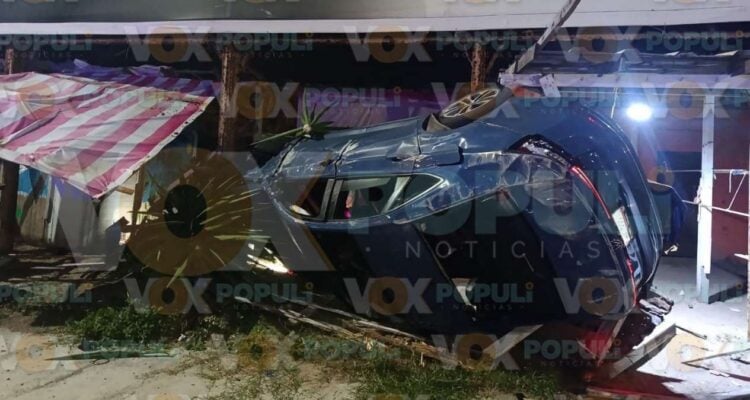 choque y volcadura en Ciudad Madero