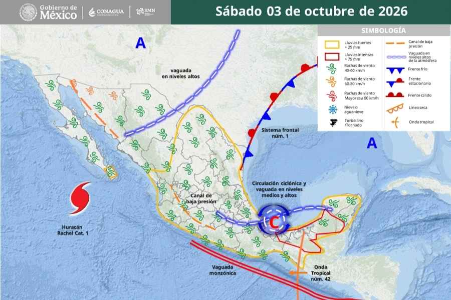 clima sabado 3 octubre 