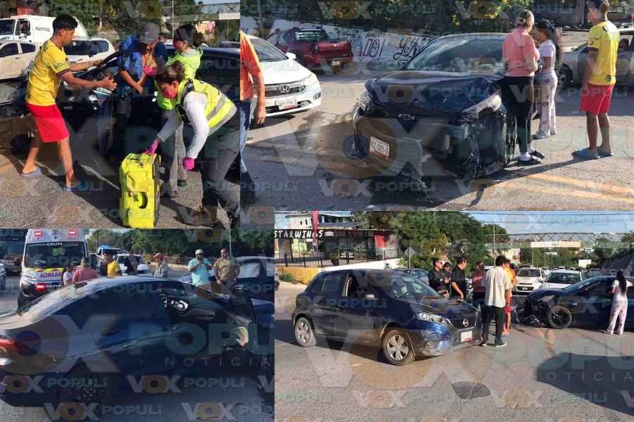 dos automóviles choque Victoria