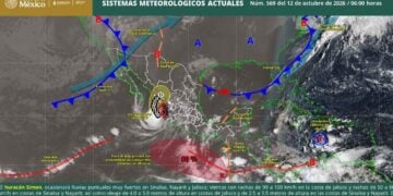 frente frío 2 huracán Simón