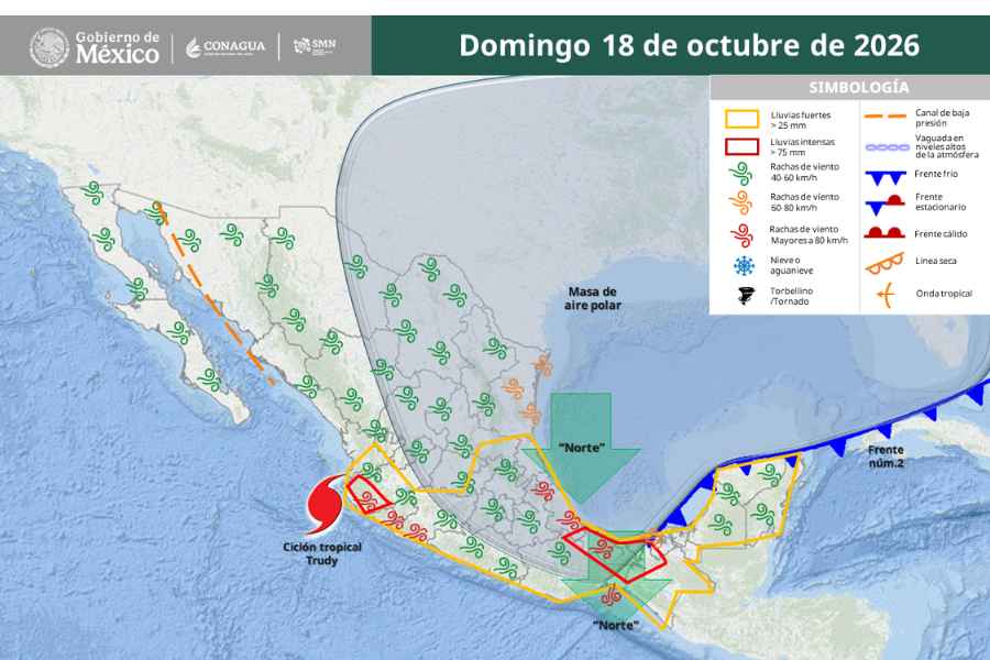 _frente frío México domingo (1)