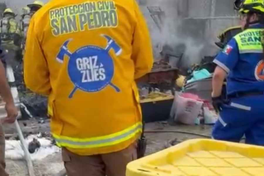 incendio patio San pedro