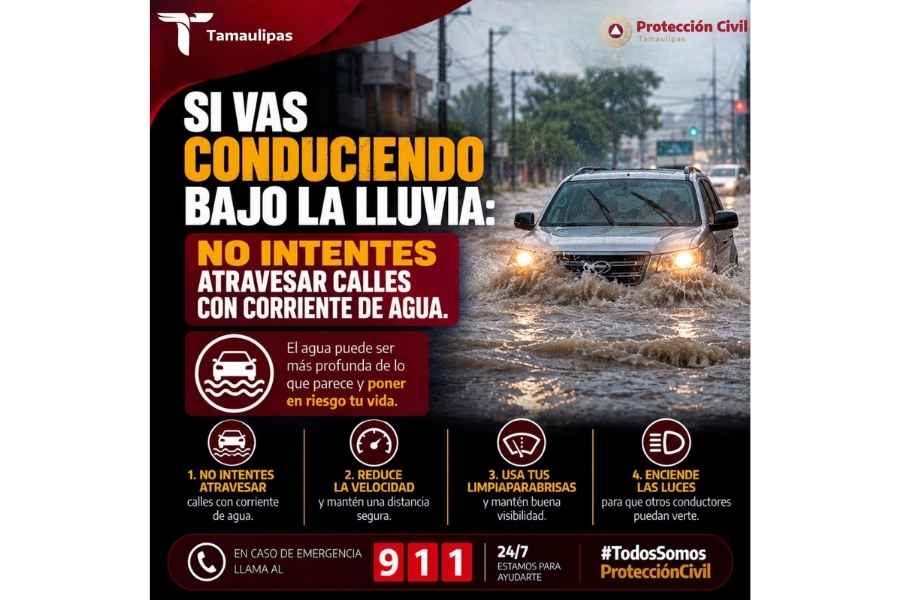 lluvias previstas en Tamaulipas