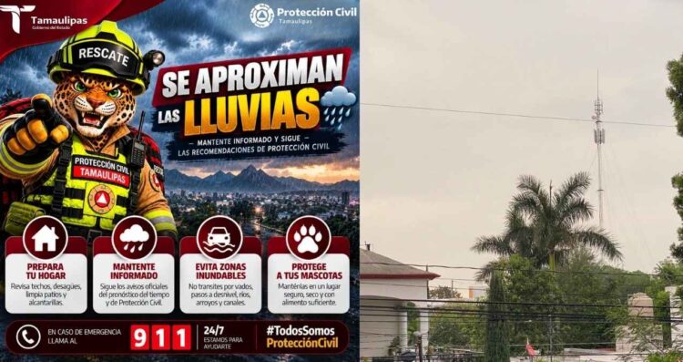 lluvias previstas en Tamaulipas