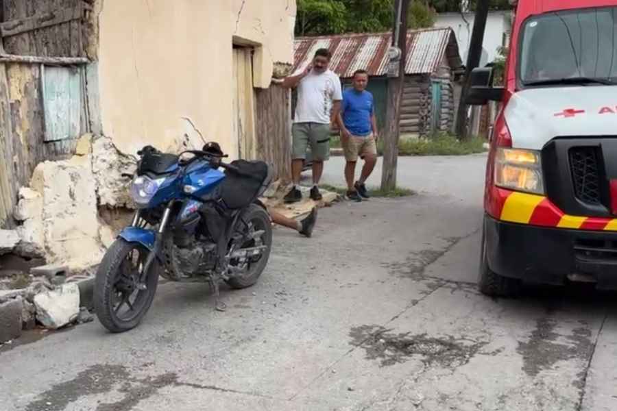 motociclista embestido centro Mante