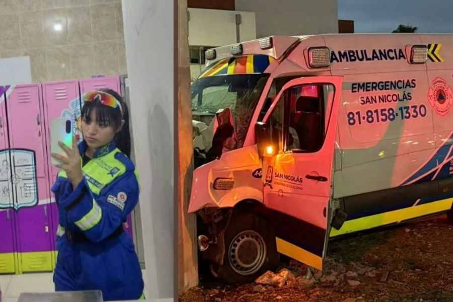 paramédica en choque en Monterrey