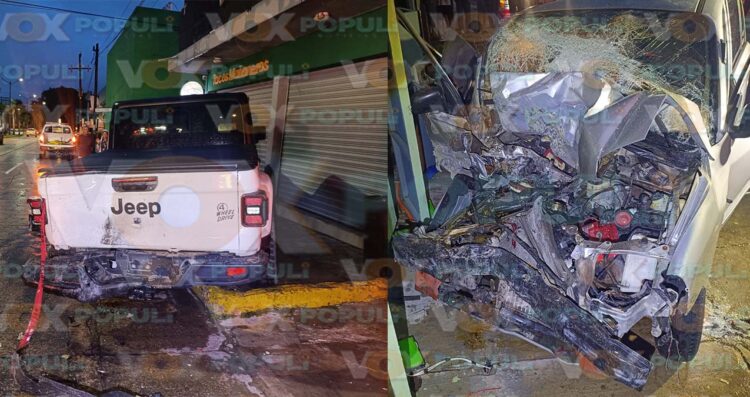 prensados chocar Jeep en Ciudad Madero