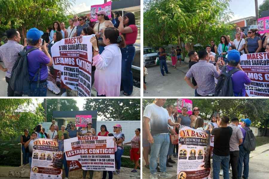 protestan  apoyo director  Madero 
