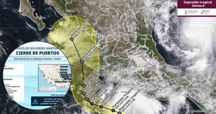 puertos por tormenta tropical Isaías